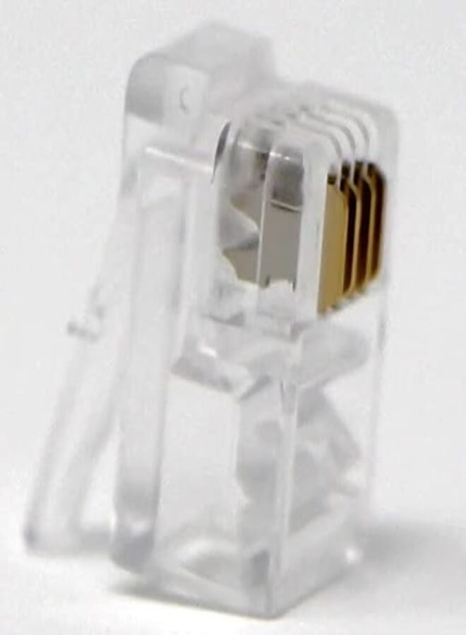 RJ8 Modular Headset Connector 4P4C Phone Connectors - RJ8 for Telephone Cable/Cord Handset - 20pcs